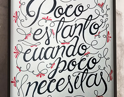 Lettering | "Poco es tanto"