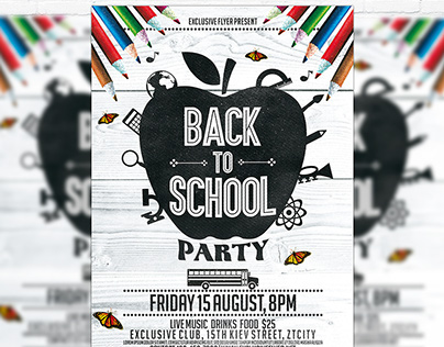 Back To School Party Vol.3 - Flyer + Facebook Cover