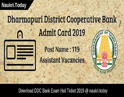 Dharmapuri District Cooperative Bank Admit Card