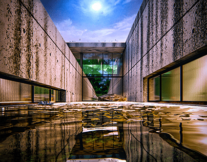 CGI - Pulitzer Foundation by Tadao Ando.