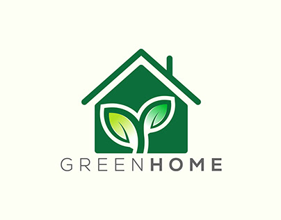 Home leaf logo design vector template