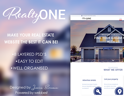 RealtyOne website template design.