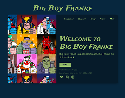 Big Boy Franke NFT Website Design