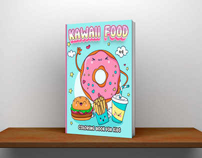 Kawaii food coloring book