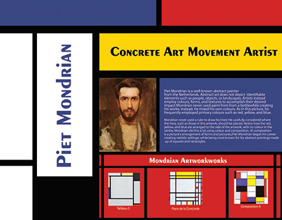 concrete art movement "Piet Mondrian" poster