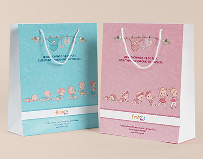 Paper bag design for Firstcry