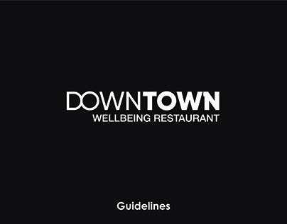 "DOWNTOWN" restaurant branding