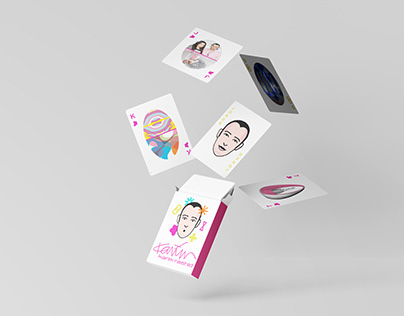 Playing cards design inspired by Karim Rashid