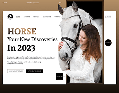 Concept of the Equestrian Club Website / Horse lending