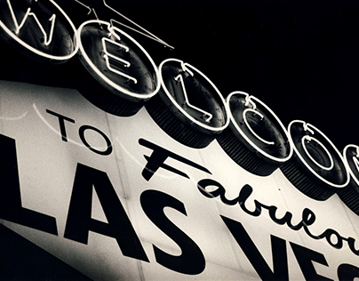 Las Vegas Sign B&W Print