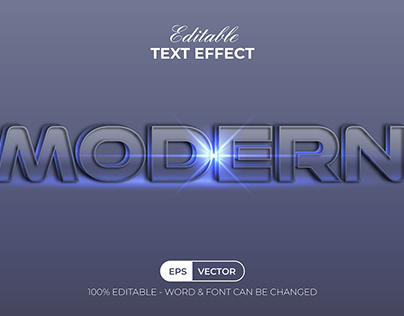 3D Text Effect Modern Style For Illustrator