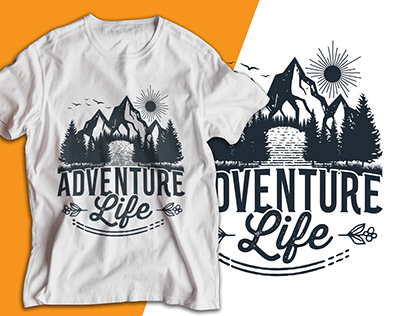 Mauntain Adventure Camping T-shirt Design .