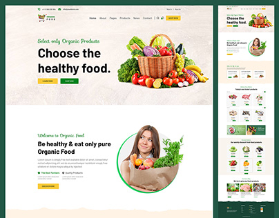 Organic Store Website Design