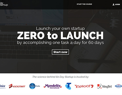 60 Day Startup Landing Page