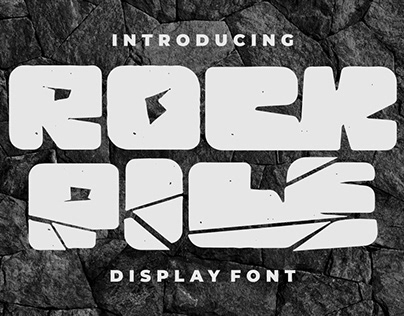 Free Display Font - Rock Pile
