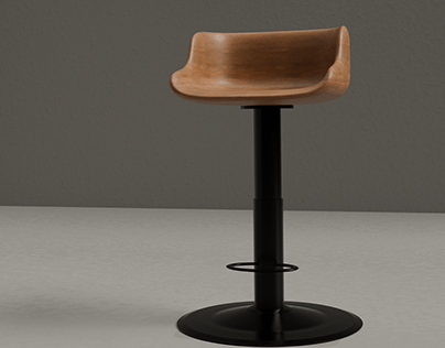 BLACK & WOOD - Counter stool
