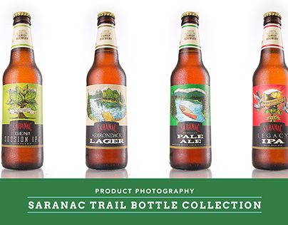 Saranac Bottles - Product Photography