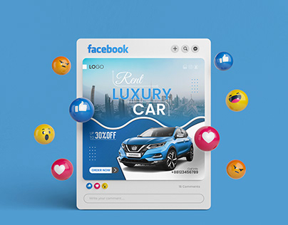 rent Luxury Car Social Media Post Design