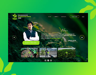 Concept For PM Monsoon Plantation || Landing Page