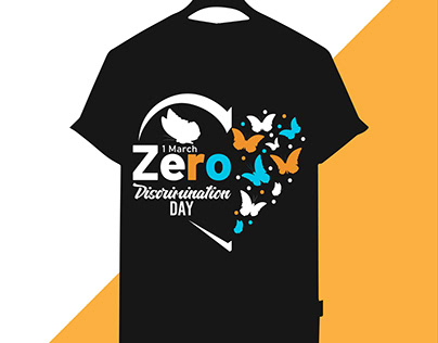zero discrimination day t shirt design