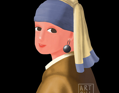Girl with a Pearl Earring redraw