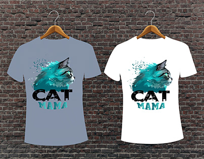 Cat Mama T-Shirt Design
