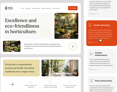 Royal Garden - website concept