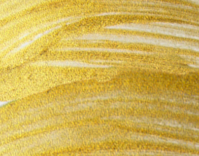 Gold paint abstract, watercolor