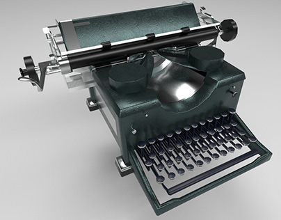 Low-poly Typewriter