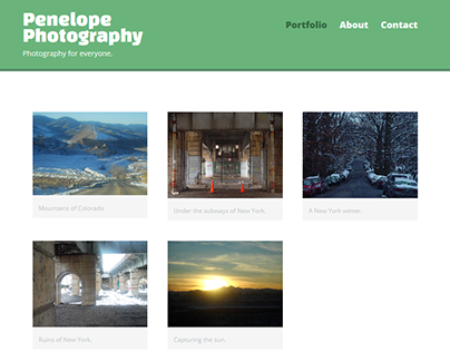 Photography Portfolio Site - Responsive Design
