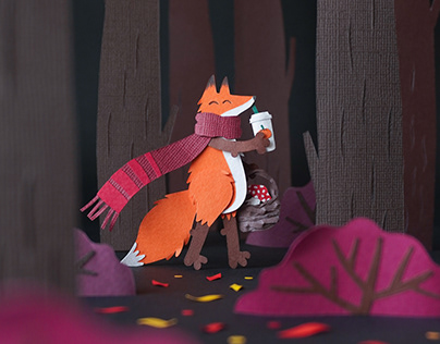 Fox in the Forest | paper art