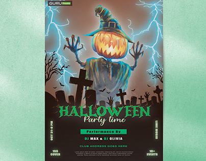 Scary Halloween Flyer Designs - Free PDS