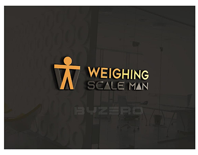 Weighing scale man logo design