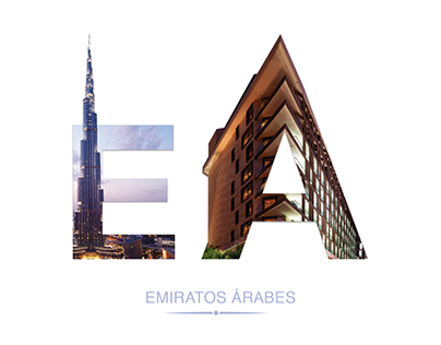Cartel y abecedario inspirado en Emiratos Árabes