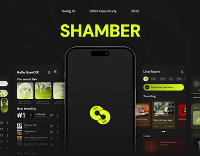 Shamber Music Streaming App | UX/UI | Mobile Design