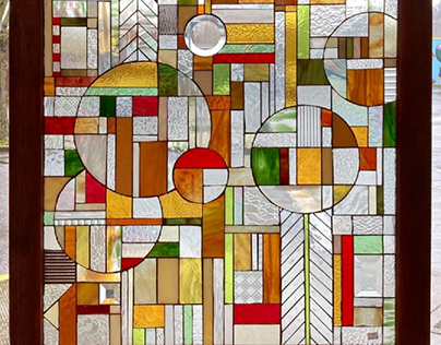 Craftsman Style mosaic window