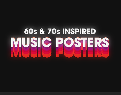 60s & 70s Inspired Music Posters
