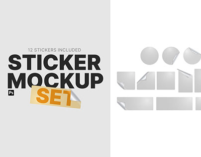 Sticker Mockup Set - Free Sample