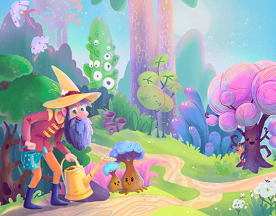 Uncle's Magic Garden - illustration for the book