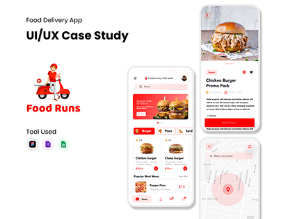 Food Runs App UI/UX and Case Study.