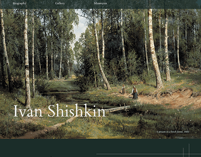 Website for artist. Ivan Shishkin