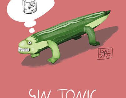 post card - gin tonic cucumber