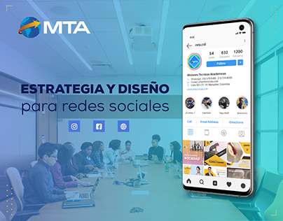 Estrategia y diseño, redes sociales - MTA
