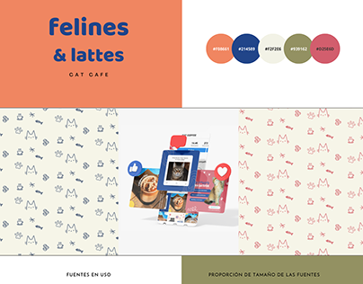 Felines & lattes - Cat Cafe Branding