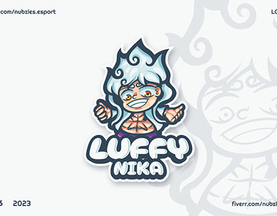 Luffy Nika Mascot Logo