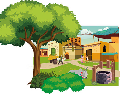 Illustration of village...