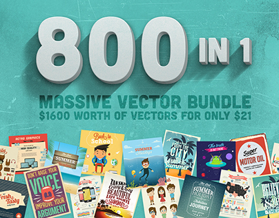 Bundle of 800 Gorgeous Premium Vector Files