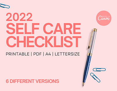 Self Care Checklist | Self-Care Planner | Weight Loss