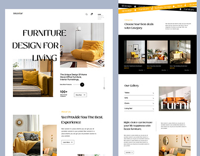 Furniture eCommerce Website Landing Page