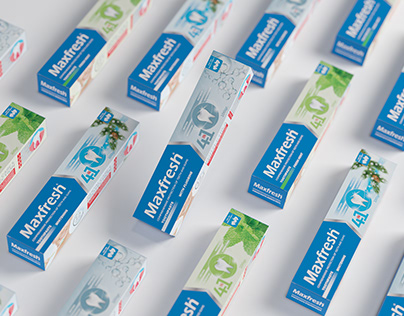 Maxfresh - Toothpaste packaging design.